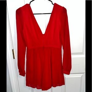 Xtaren boutique sexy chiffon red pants jumpsuit romper size s/m fits beautifully